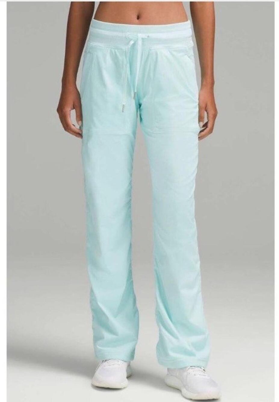 NWTLululemon Dance Studio Pants Womens Size 8 Mid Rise Full Length Light Blue CC